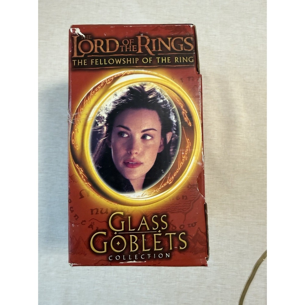 2001 LOTR Arwen Glass Goblet Light Up Fellowship‎ Of The Ring Collectible